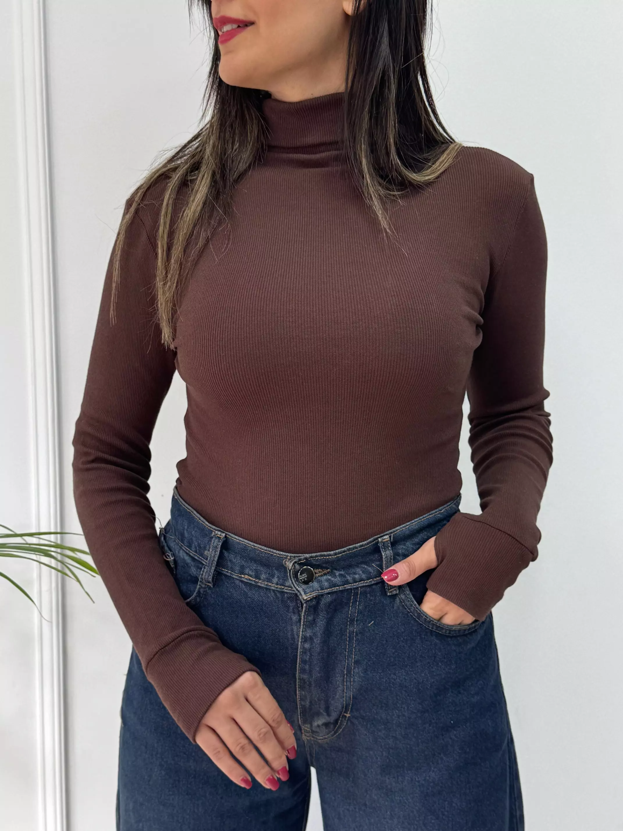 بلوز یقه اسکی فینگردار سلنا